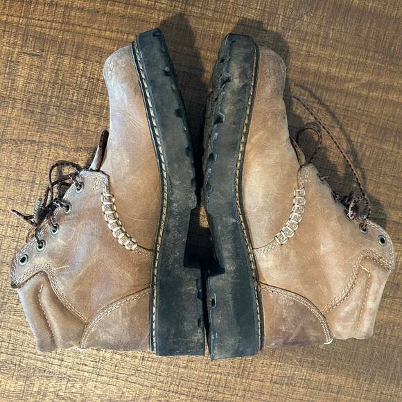 Ariat Canyon Western Boots Women's Sz 6.5B Tan Leather Lace Up Casual Round Toe - Picture 9 of 10
